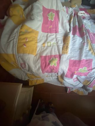 Colchas y cortinas tela rosa y amarillo