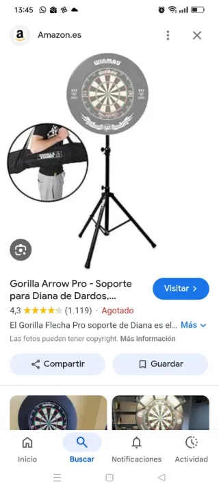 Soporte para Diana de Dardos Gorilla Arrow Pro