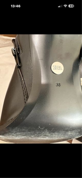 Botas Zara tacón negras