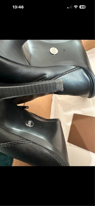 Botas Zara tacón negras