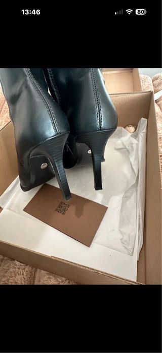 Botas Zara tacón negras
