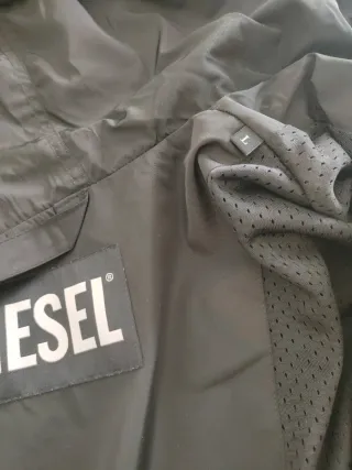 Chaqueta Bomber Diesel Impermeable Negra