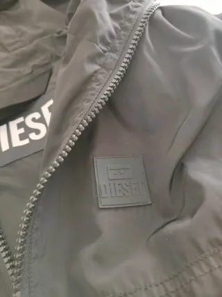 Chaqueta Bomber Diesel Impermeable Negra