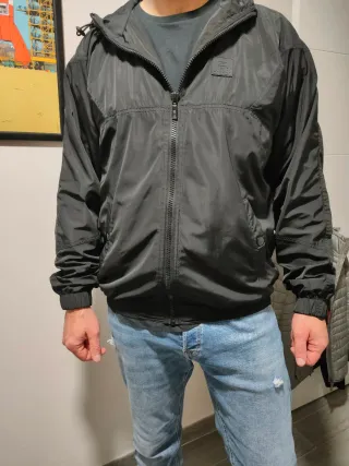 Chaqueta Bomber Diesel Impermeable Negra