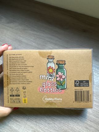 Mini botellitas de cristal con corcho (pack 6)