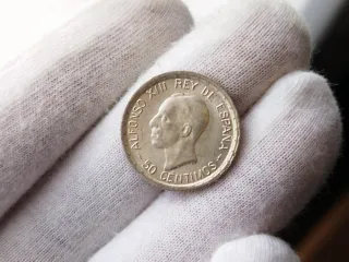 Moneda Plata 50 céntimos 1926 Alfonso XIII