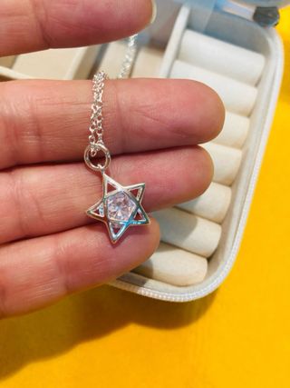 Colgante estrella plata con joyero