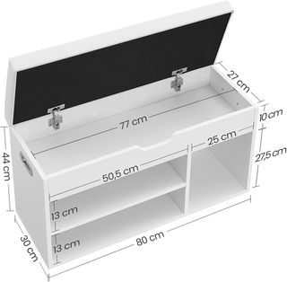 Scarpiera Panca Ingresso, Panca Contenitore con Cu