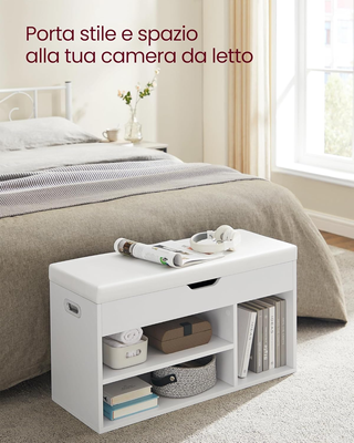 Scarpiera Panca Ingresso, Panca Contenitore con Cu