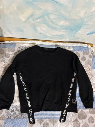 Felpa uomo nera con stampe