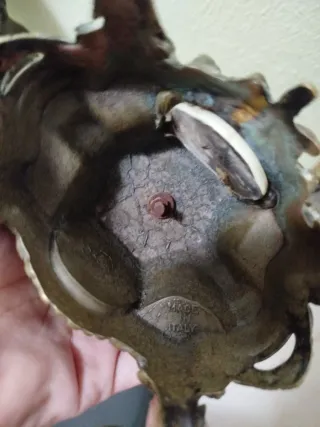 Reloj de sobremesa de bronce y porcelana