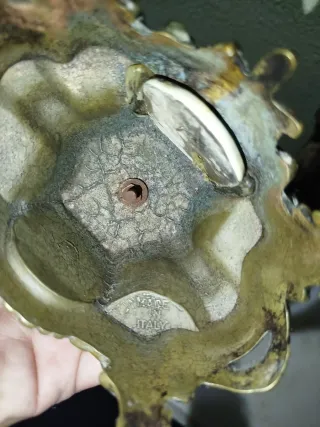 Reloj de sobremesa de bronce y porcelana