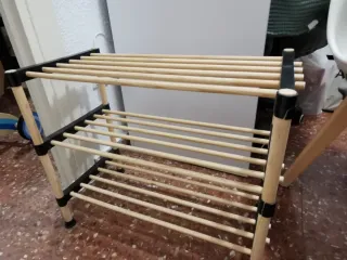 Zapatero madera 3 estantes