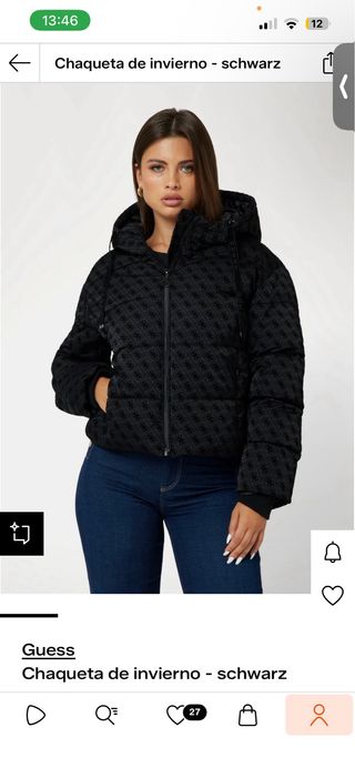 Chaqueta Guess Negra Invierno