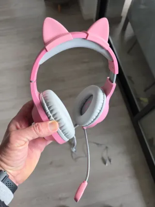 Auriculares Tanooki FR-TEC Rosas con Orejas