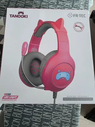 Auriculares Tanooki FR-TEC Rosas con Orejas