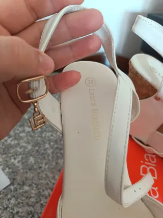 Sandali Laura Biagiotti zeppa sughero e fiori