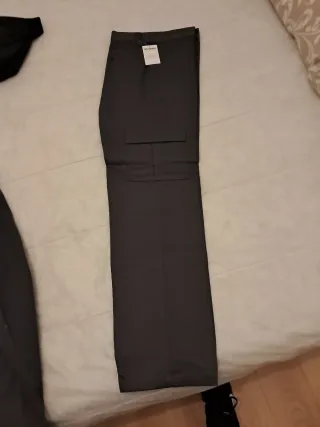 Pantalones de trabajo grises T44 multibolsillo