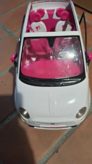 Coche Barbie Rosa y Blanco