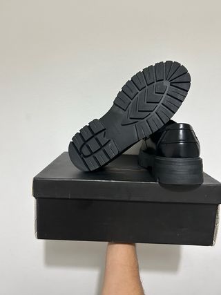 Mocasines negros plataforma