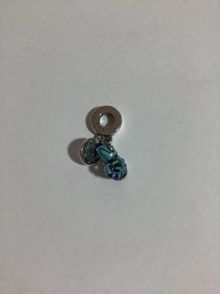 Charm Camaleón Azul y Plateado