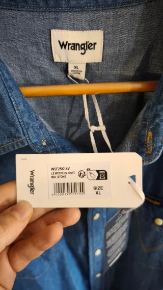 Camisa Vaquera Wrangler Western Talla XL (Nueva)