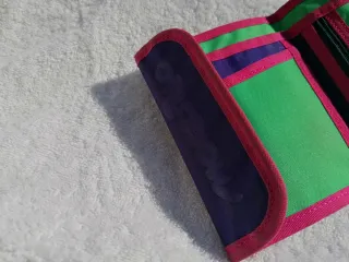 Portafoglio bambina fucsia, viola e verde