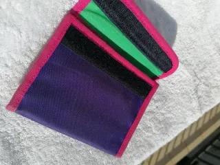 Portafoglio bambina fucsia, viola e verde