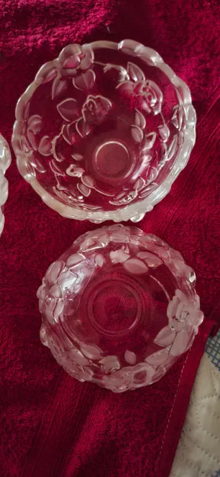 Juego de postre de cristal vintage