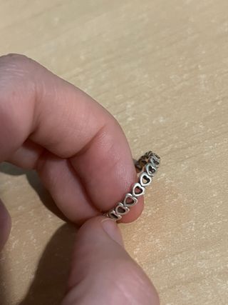 Anillo Plata 925 Corazones