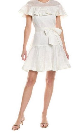 Vestido Sandro Lino Blanco Talla 40