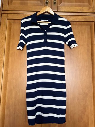 Vestido de punto a rayas