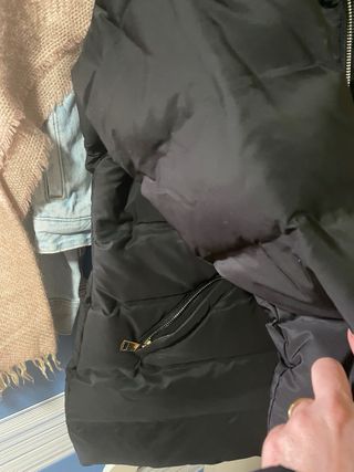 Plumífero Zara Impermeable Negro