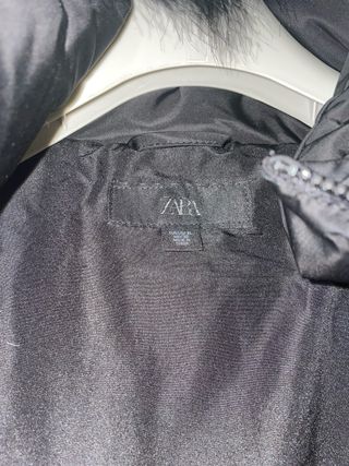 Plumífero Zara Impermeable Negro