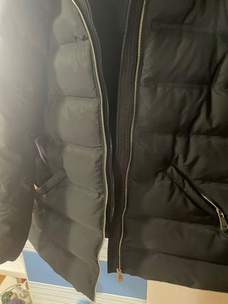 Plumífero Zara Impermeable Negro