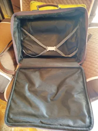 Maleta Vintage Gladiator Piel y Antelina .L46,A35,