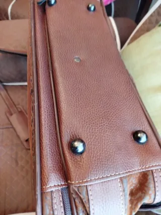 Maleta Vintage Gladiator Piel y Antelina .L46,A35,