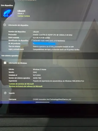 Chuwi UBook X (tipo Surface)