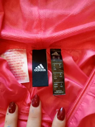 Chubasquero Rosa Adidas Talla L