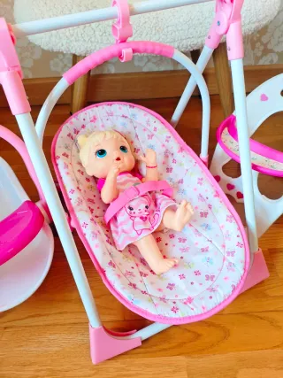 Nenuco silla, huevito, hamaca mecedora, baby alive