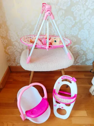 Nenuco silla, huevito, hamaca mecedora, baby alive