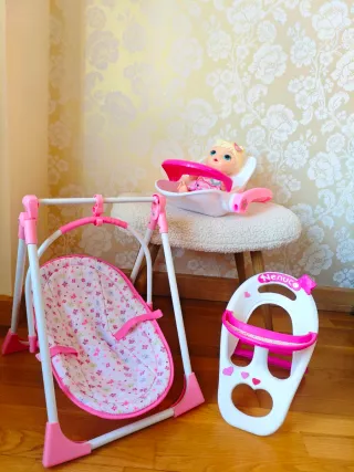 Nenuco silla, huevito, hamaca mecedora, baby alive