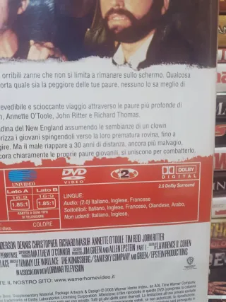 DVD Horror IT Stephen King Tim Curry