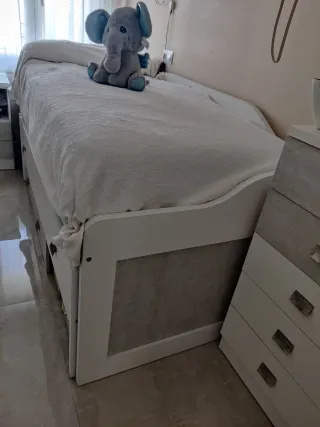 Cama compacta 90cm con cajones