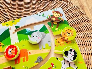 Puzzle Laberinto Madera Animales PlayTive
