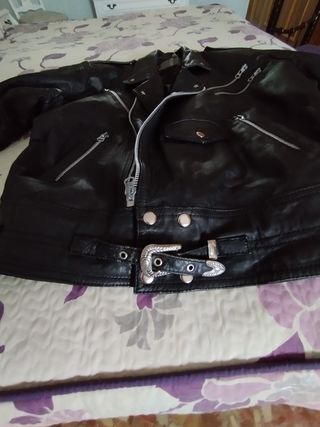 Chaqueta de piel negra 1995
