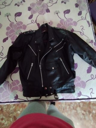 Chaqueta de piel negra 1995