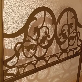 Cabecero de forja dorado mate