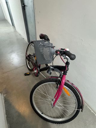Bicicleta infantil grande con cesta