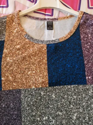 Vestito donna fantasia geometrica L